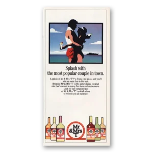 1984 Mr & Mrs T Cocktail Mixes Print Ad | Splash