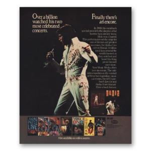 1984 Music Media Print Ad | Elvis Presley Encore