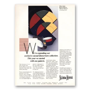 1984 Nieman Marcus Print Ad | Casual Dinner Collection