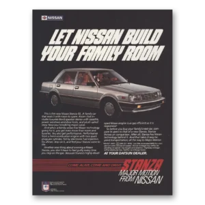 1984 Nissan Stanza Print Ad | Family Room