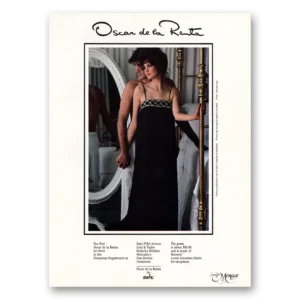 1984 Oscar de la Renta Print Ad | Swirl Sleepwear