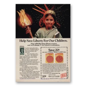 1984 Oscar Mayer Print Ad | Save Liberty