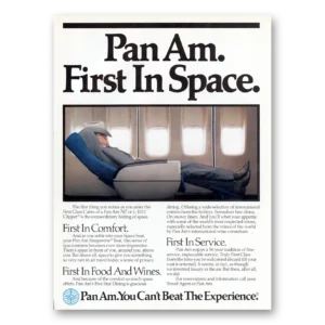 1984 Pan Am Print Ad | First Space