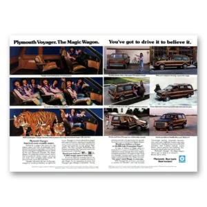 1984 Plymouth Voyager Print Ad | Doug Henning