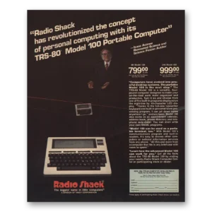 1984 Radio Shack Print Ad | Portable Computer Isaac Asimov