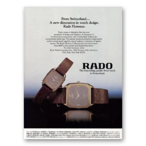 1984 Rado Watch Print Ad | Florence