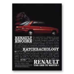 1984 Renault Encore Print Ad | Hatchbackology