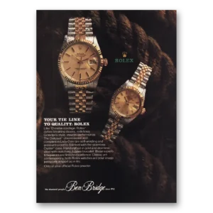 1984 Rolex Print Ad | Tie Line To Quality