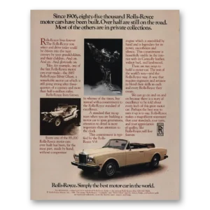 1984 Rolls Royce Print Ad | Eighty Five Thousand