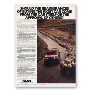 1984 Saab Print Ad | Reassurances Sheep