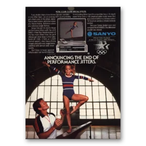 1983 Sanyo VCR Print Ad | End Of Performance Jitters