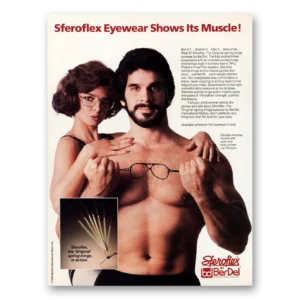 1984 Sferoflex Eyewear Print Ad | Shows Muscle