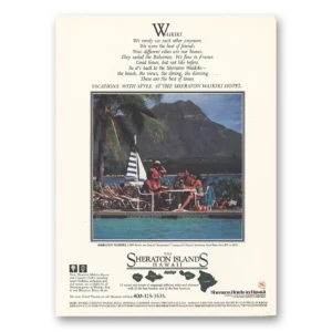 1984 Sheraton Hotels Hawaii Print Ad | Waikiki Hotel