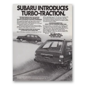 1983 Subaru Wagon Print Ad | Turbo Traction