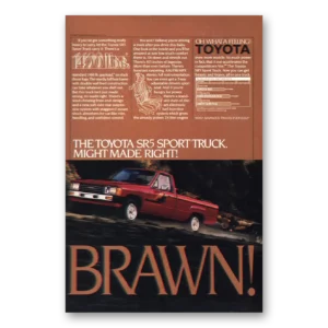 1984 Toyota SR5 Sport Truck Print Ad | Brawn
