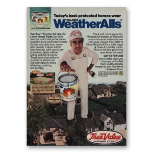 1984 True Value WeatherAlls Paint Print Ad | Acrylic Latex