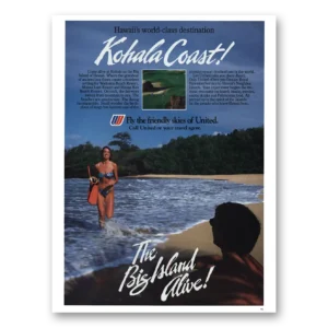 1984 United Airlines Print Ad | Kohala Coast