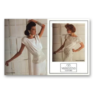 1984 Valentino Couture Print Ad | Tissus Taroni