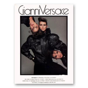 1984 Gianni Versace Print Ad | Leather Coat