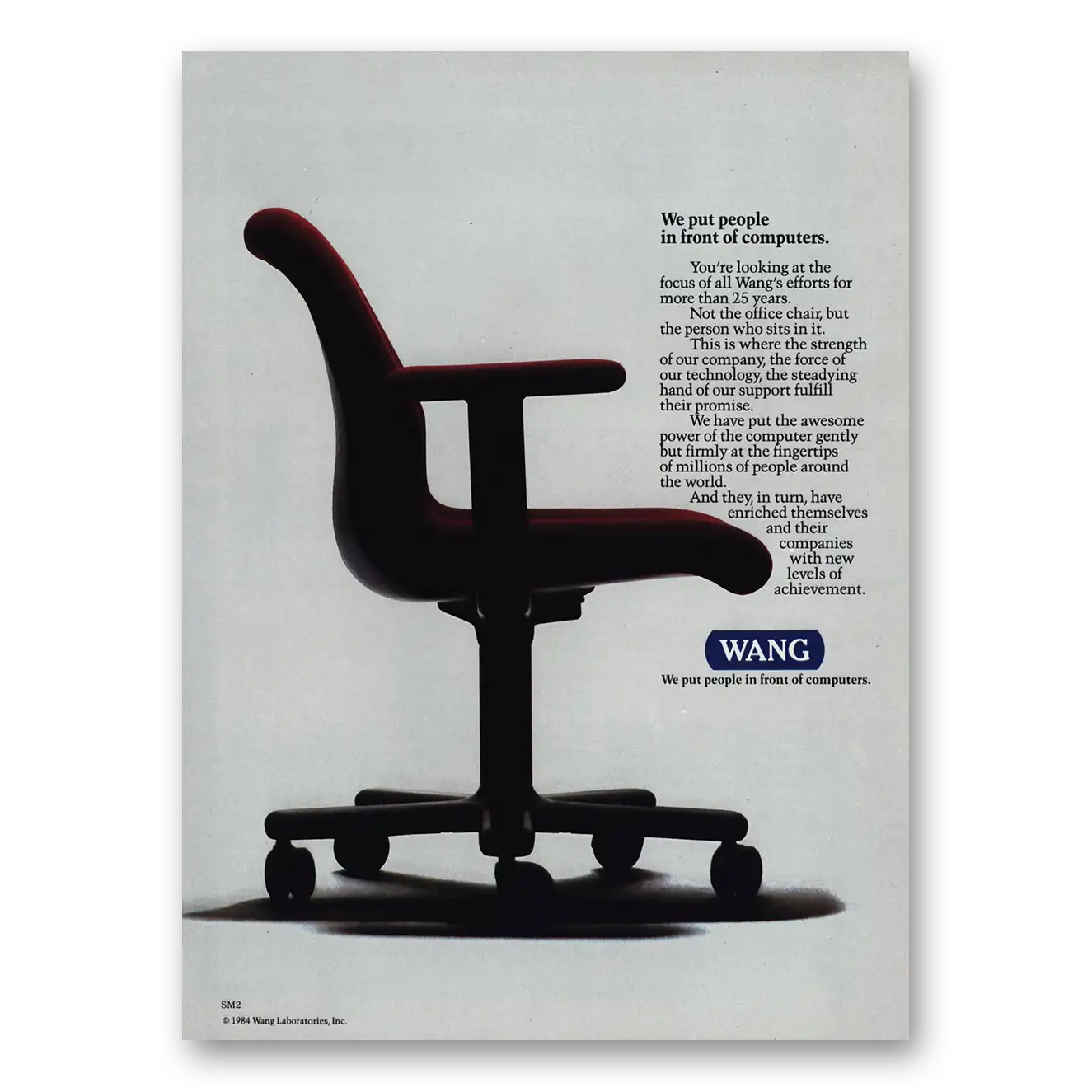 1984 Wang Computers Print Ad | Front Computers