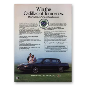 1985 Cadillac Fleetwood Print Ad | Win Cadillac Of Tomorrow