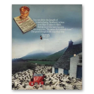 1985 Dewars White Label Print Ad | Inverlocharig Scotland