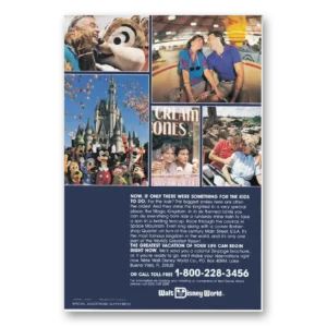 1985 Walt Disney World Print Ad | Something Kids