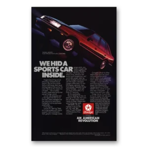 1985 Dodge Lancer Print Ad | Sports Car Inside