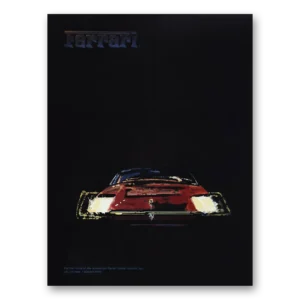 1985 Ferrari Print Ad | Art Painted Ferrari