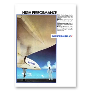 1985 Air France Print Ad | Concorde