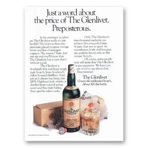 1985 Glenlivet Print Ad | Preposterous