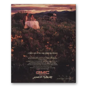 1985 GMC Jimmy Print Ad | Little Out Of The Way