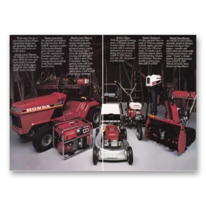 1985 Honda Equipment Print Ad | Six Hondas