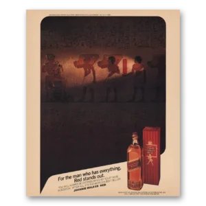 1985 Johnnie Walker Print Ad | Red Stands Out Egyptian