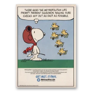 1985 Metropolitan Life Insurance Print Ad | Snoopy
