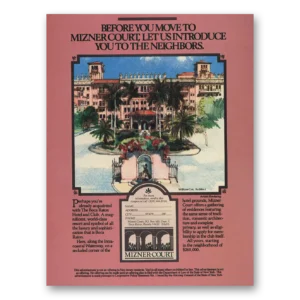 1985 Mizner Court Print Ad | Boca Raton