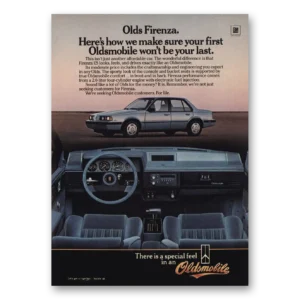 1985 Oldsmobile Firenza Print Ad | Your First