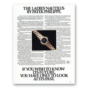 1985 Patek Philippe Watch Print Ad | Ladies Nautilus