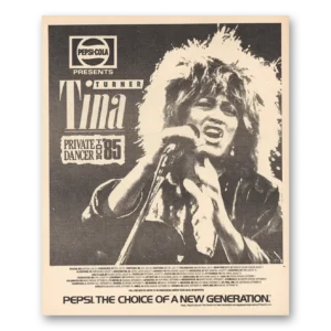 1985 Tina Turner Promo Print Ad | Private Dancer Tour