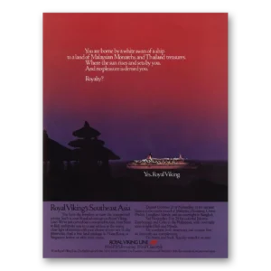 1985 Royal Viking Line Print Ad | Malaysian Monarchs
