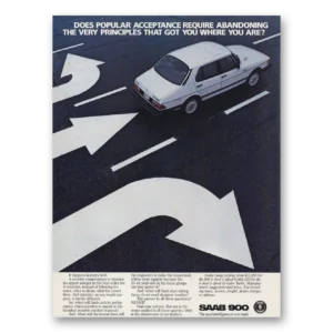 1985 Saab Print Ad | Popular Acceptance