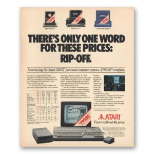 1985 Atari Personal Computer Systems Print Ad | Only One Word Rip Off