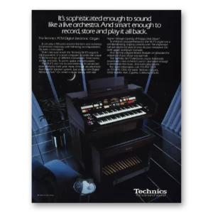 1985 Technics Electronic Organ Print Ad | Live Orchestra