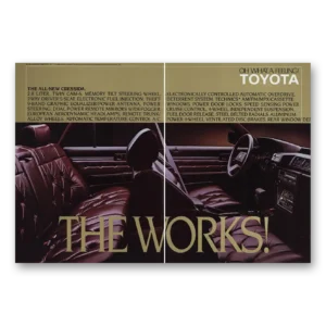 1985 Toyota Cressida Print Ad | Works