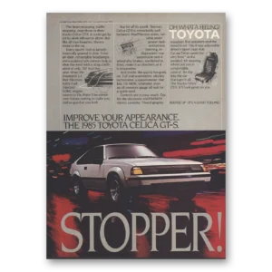 1985 Toyota Celica Print Ad | Gts Stopper