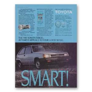 1984 Toyota Tercel Print Ad | Good Sense