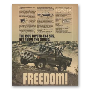 1985 Toyota 4x4 Print Ad | Freedom