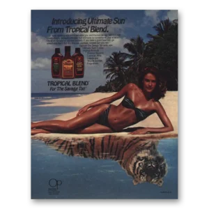 1985 Tropical Blend Sun Lotion Print Ad | Ultimate Sun