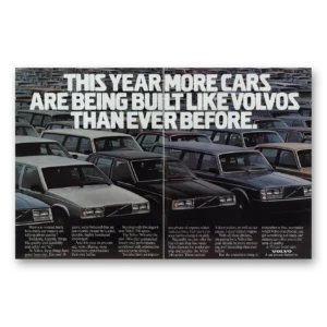 1985 Volvo 240 Print Ad | Built Like Volvos