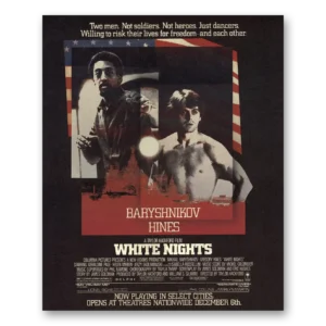 1985 White Nights Movie Promo Print Ad | Baryshnikov
